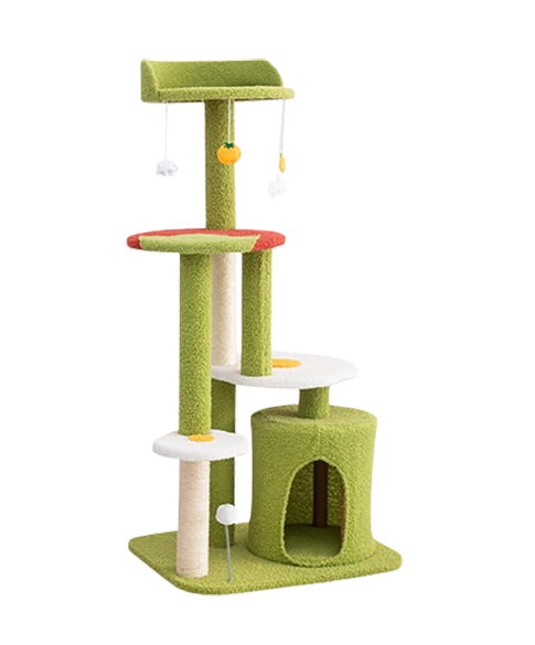 Tough Cat Tree Playground & Feather Cat Toys for Cats & Kittens