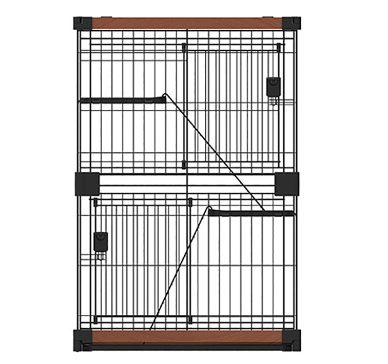 Small-Steel wire Dog Crate with twp large doors