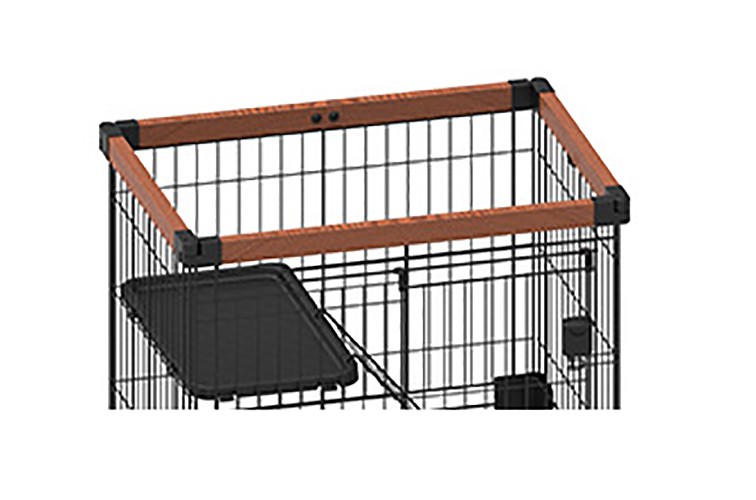 the 2-Tier Big Dog Crate with removable top lid