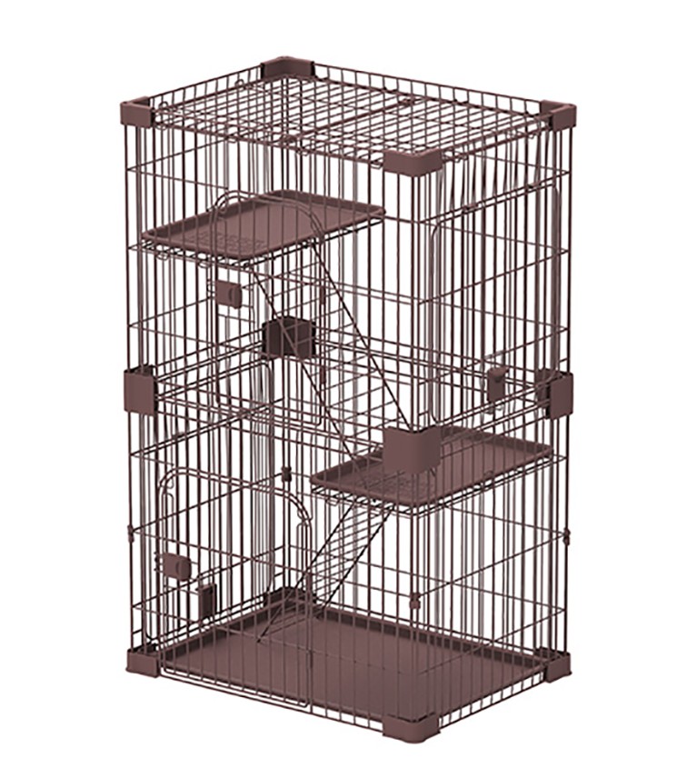 coffee Big 2-tier Door Wire Dog Crate
